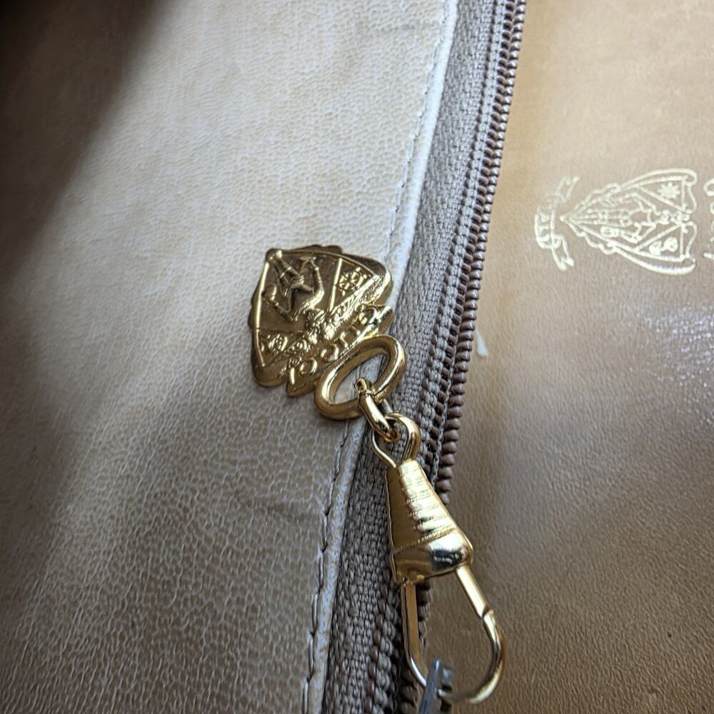 Vintage Gucci Micro GG Crossbody Bag 1970s Tan Canvas Italy Brass Lock Brown - Picture 14 of 16